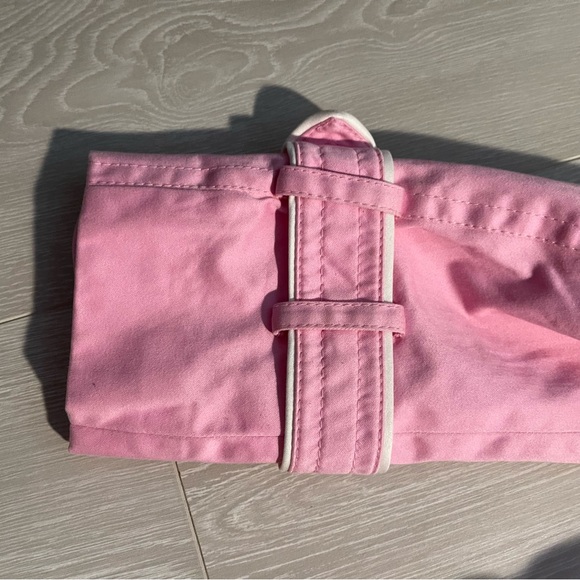 RARE Designer Vintage Coach Ladies Light Blush Pink Trench Coat size XS 4/6 fit - Picture 16 of 16